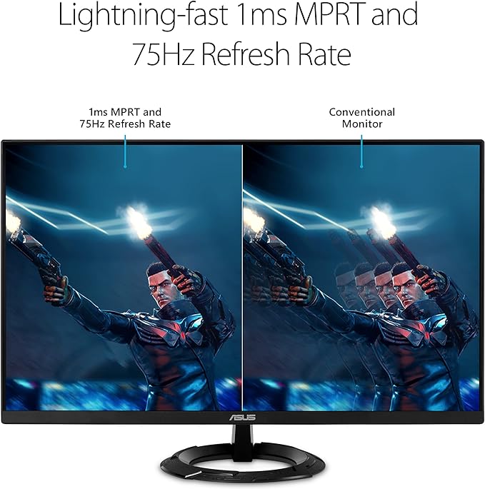 ASUS VZ279HEG1R 27” Gaming Monitor, 1080P, 75Hz, IPS, 1ms, Free Sync, Extreme Low Motion Blur, Eye Care, HDMI VGA, Ultra-Slim, Frameless ASUS VZ279HEG1R 27” Gaming Monitor, 1080P, 75Hz, IPS, 1ms, Free Sync, Extreme Low Motion Blur, Eye Care, HDMI VGA, Ultra-Slim, Frameless